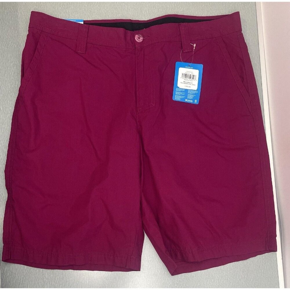 COLUMBIA Washed Out Shorts Men Size 34 Regular Magenta Pink 100% Cotton 10"